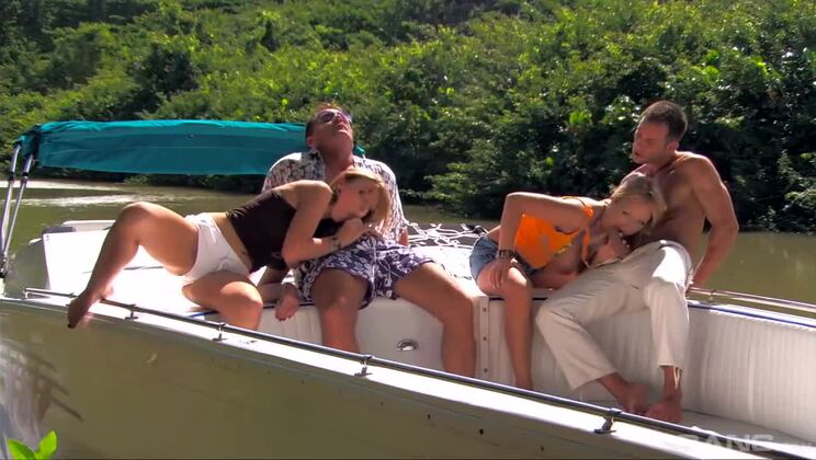 Sexy Sluts Jessica Moore and Morgan Moon Get Nailed on the Boat