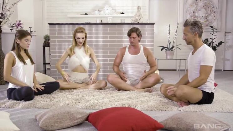 Double Penetration Fun with Evelina Darling and Two Big Cocks