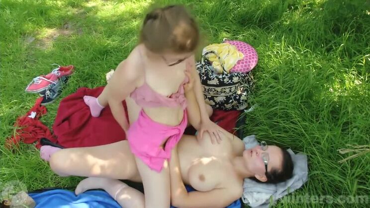 [AbbyWinters] - Jada & Maia's Amateur Outdoor Lesbian Romp - Jada