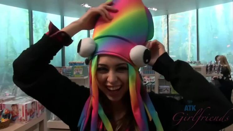 Aquarium Encounter With Brunette Riley Reid