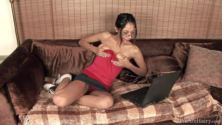 [WeAreHairy] - Luna Monroe Voyeur Scene - Hairy And Brunette