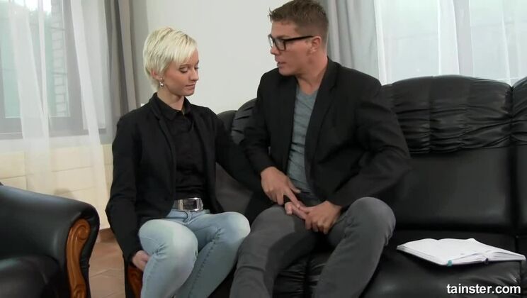 [Tainster] - Clothed Blonde Enjoying Piss Play - Cheryl Sweet