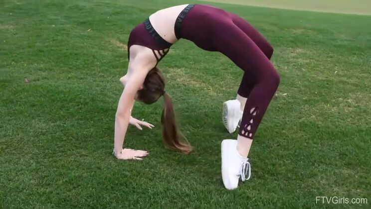 Beautiful Brunette's Outdoor Solo 4