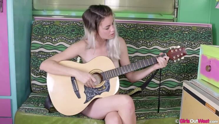 Blonde Babe Tasmyn Plays Solo