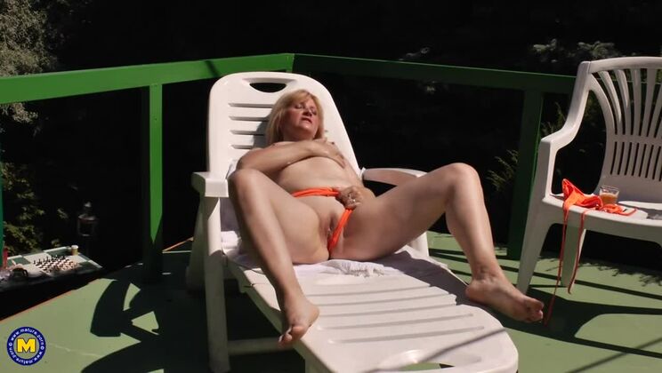 Celine H. - Outdoor Blonde Slut Masturbating Alone