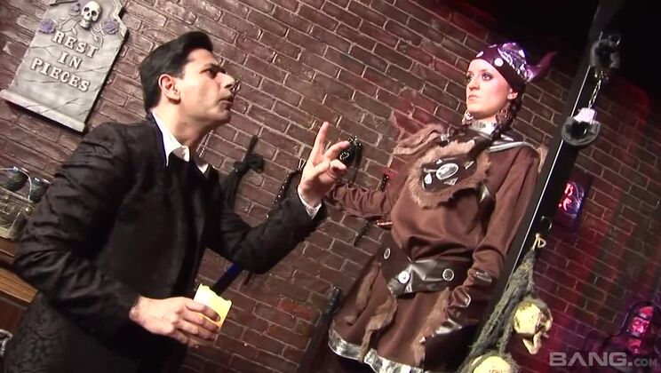 Facial For Brunette Cherise In Stockings