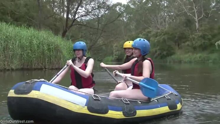 Outdoor Rafting And Lesbian Sex With Annabelle And Taliah