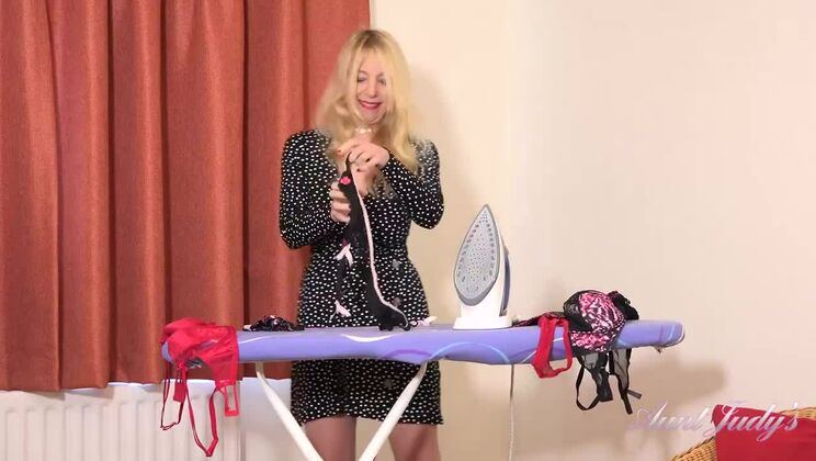 Blonde Lucinda's Lingerie Masturbation