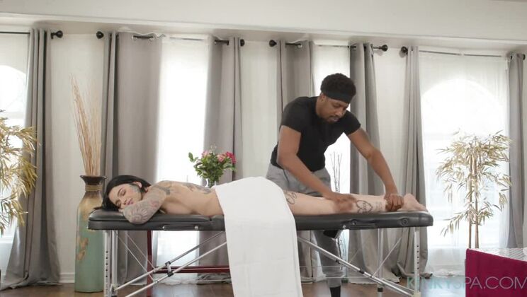 Leigh Raven's Hot Interracial Massage Fuck