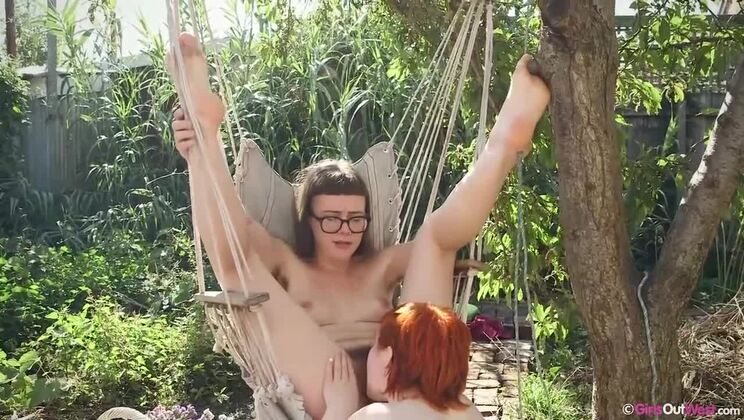 Rosie And Panda Fingering In The Garden