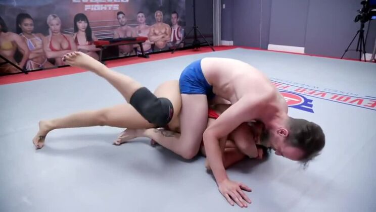 [EvolvedFights] - Brunette Bombshell Sheena Ryder Brawls with Chad Diamond in Anal Wrestling - Sheena Ryder - Chad Diamond