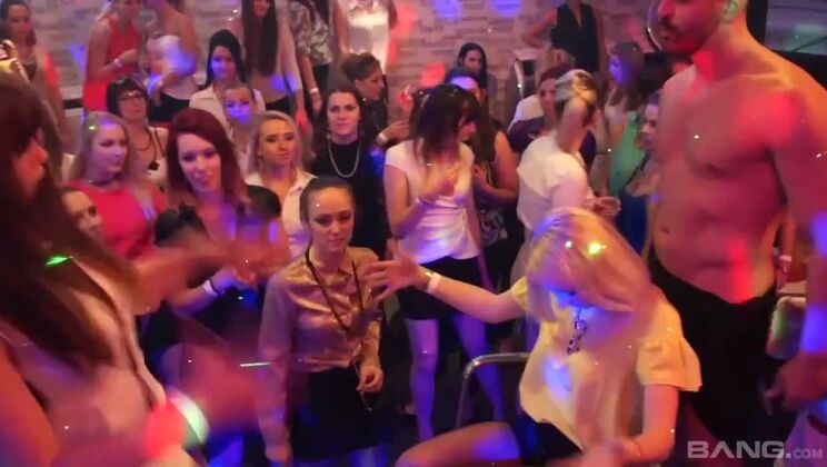 Big Tit Blondes and Brunettes in Interracial Group Sex