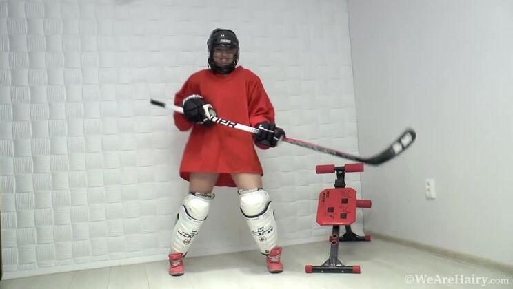 Sexy Jia Masturbates And Plays Hockey
