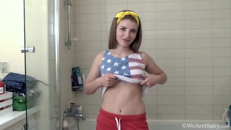 [WeAreHairy] - Hairy Blonde Gunita's Naked Bath Time