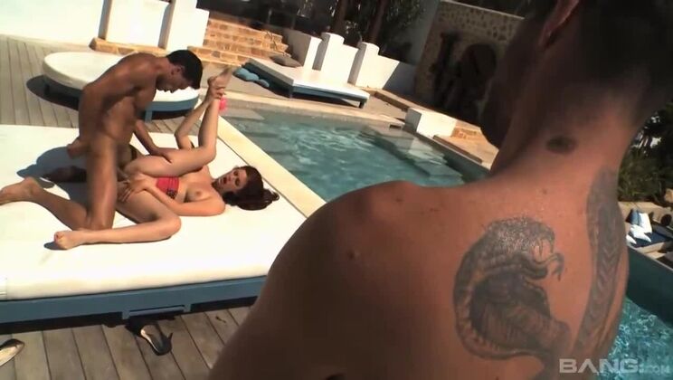 Mira Sunset's Interracial Threesome Cum Blast