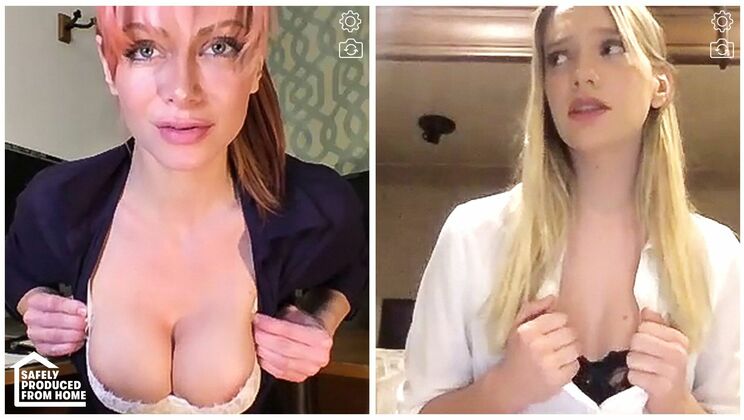 Blonde Boss Masturbates