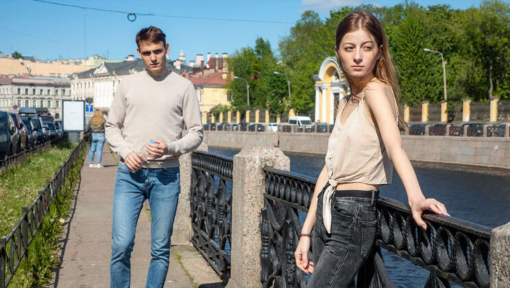 Couch Sex With Skinny Boyfriend