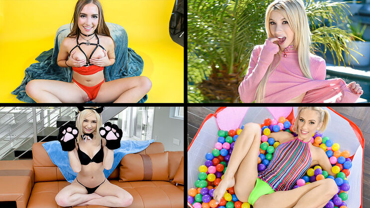 [TeamSkeetSelects] - Adorable Angels in Adult Fun - Kenzie Reeves - Aria Carson - Bailey Base - Kimmy Kimm