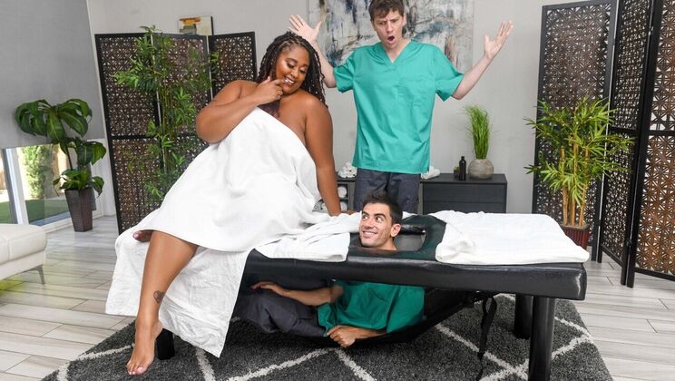 [Brazzers] - Sneaky Masseur Gets Handy with Sexy Brunette