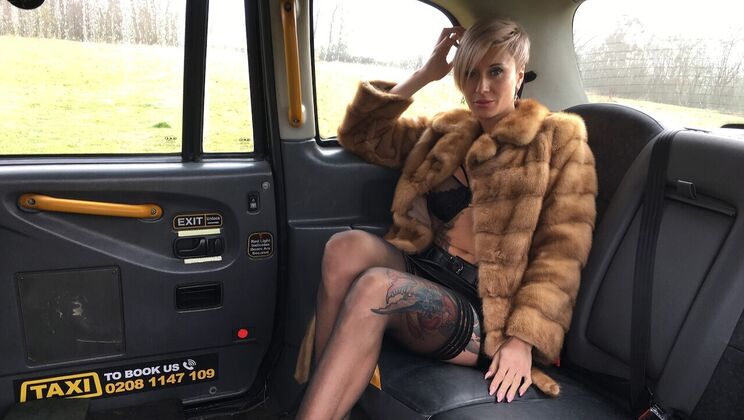 [FakeTaxi] - Cowgirl Blowjob: Tattooed Blonde Fucked Hard