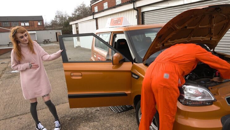 [FakeDrivingSchool] - Minx Gives Mechanic a Squirting Blowjob