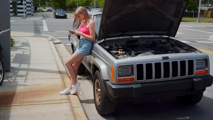 [StrandedTeens] - Blonde Melody's Big Tits - Brick Danger - Melody Marks