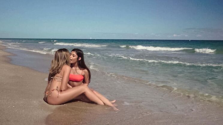 [WeLiveTogether] - Naughty Pierced Lesbians on a Beach Date - Xxlayna Marie - Vivianne DeSilva