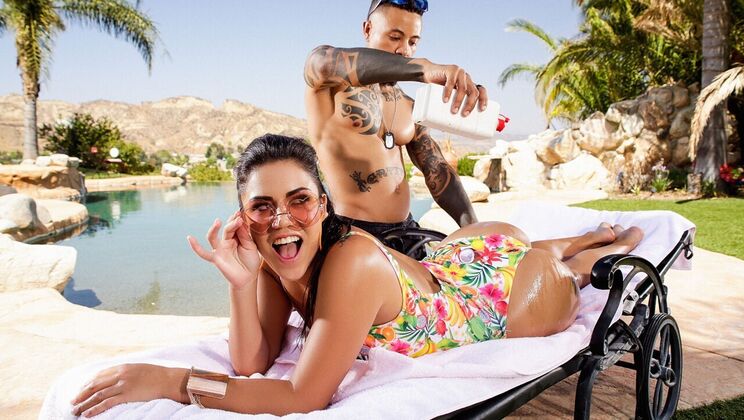 [MonsterCurves] - Poolside Amateur Sex with Eddie Jaye - Eddie Jaye - Monica Sage