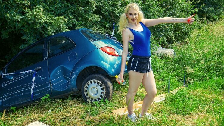 [StrandedTeens] - Naughty Brit Takes it in the Car - Grace Harper