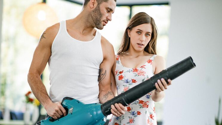 Gardener's Shaved Pussy Delight