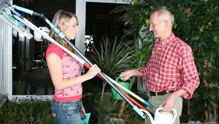 [Oldje] - Big Tits Blonde Helps Old Man - Doug - Alica