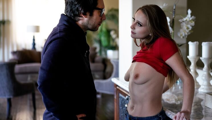 [FamilySinners] - Stepdad's Rough Sex with Natural Tits Stepdaughter - Tommy Pistol - Laney Grey