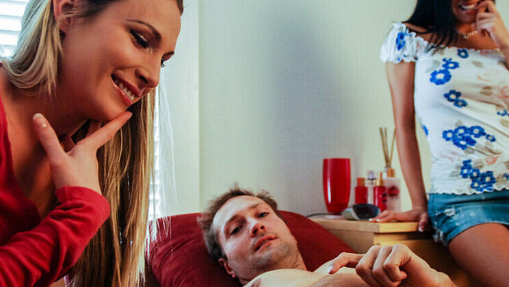 [2ChicksSameTime] - Sexy Threesome with Harmony, Mikayla, and Eric Swiss - Harmony - Mikayla - Eric Swiss