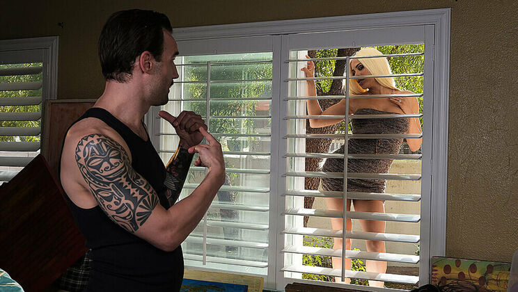 [NeighborAffair] - Blonde Luna Star Gives a Blowjob