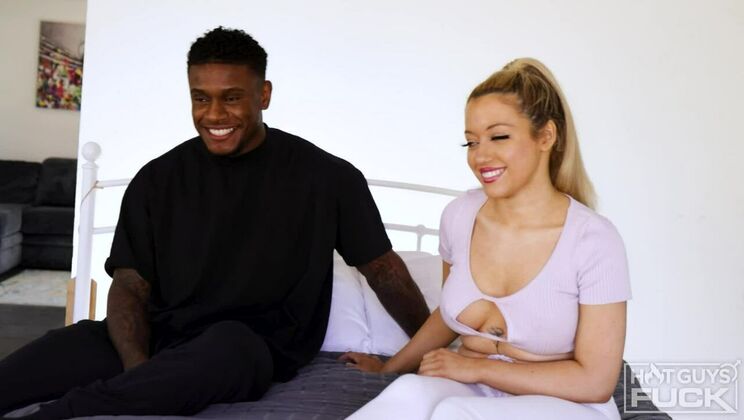 [HotGuysFuck] - Shaved and Ready: Francesca Rossi Takes Calvin Beckham's Big Black Cock