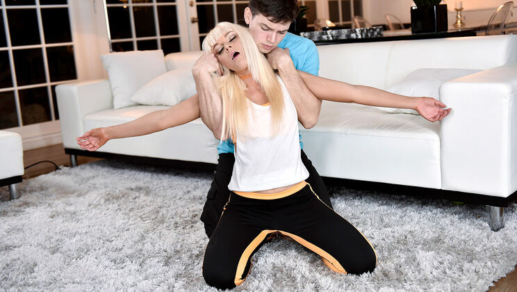 Younger Guy Trains Older Blonde