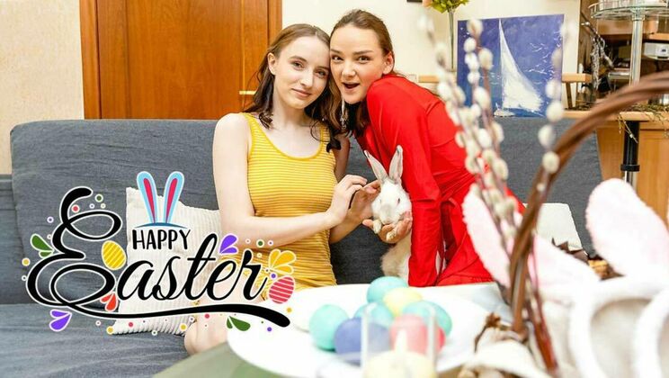 [ClubSweethearts] - Erika Mori and Olivia Trunk's Easter Lesbian Kiss - Olivia Trunk - Erika Mori