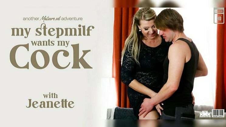 [Mature.nl] - Seductive Stepmom Jeanette Wears Pantyhose and Bra for Sex with Toyboy Rick Palmer