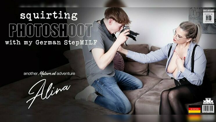 [Mature.nl] - Hugh fucks his German Stepmom Alina in a Hot Photoshoot - Alina (EU) - Hugh Stefner