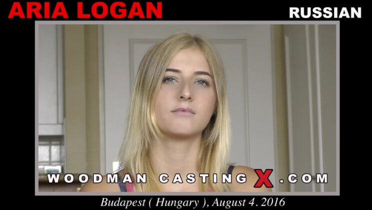 [WoodmanCasting] - Shaved Pussy Aria Logan - Aria Logan
