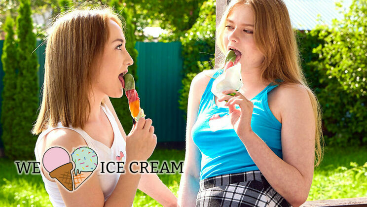 Blonde Babes Enjoy Ice Cream