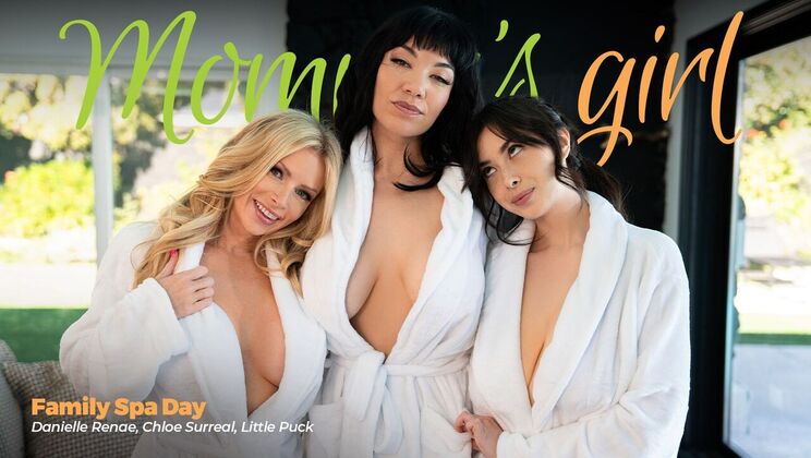 [Girlsway] - Big Tits and Rimming at the Family Spa - Little Puck - Chloe Surreal - Danielle Renae