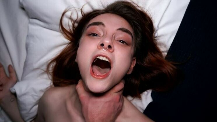 Small Brunette Takes Hard Dick - Rough Sex