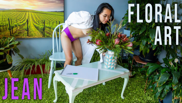 Brunette Bombshell Jean's Solo Floral Fling