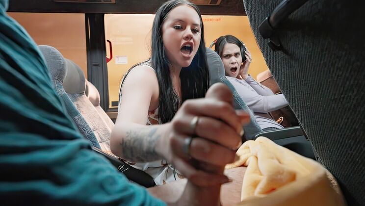 Madalina Moon's Bus Ride Blowjob