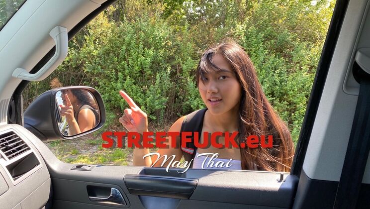 [StreetFuck] - Cum in Mouth for May Thai in the Car - May Thai