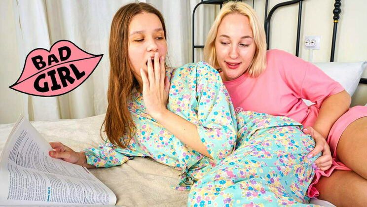 Blonde Kitty and Brunette Avrori in Pussy Licking Lesson