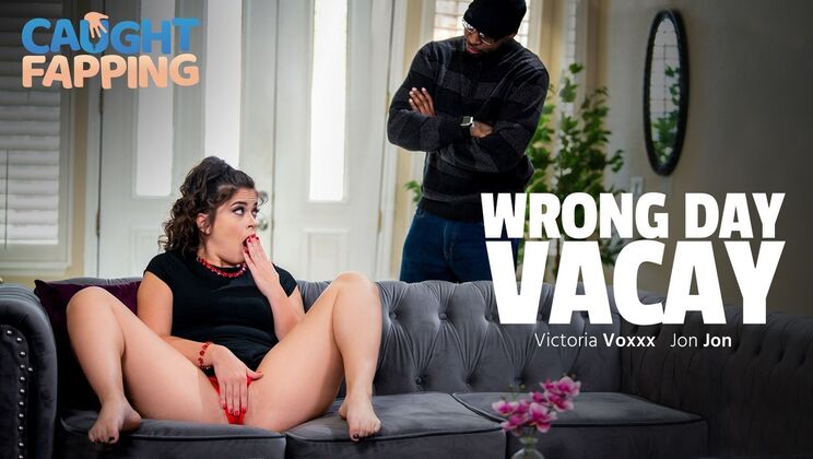 [CaughtFapping] - Victoria Voxxx Takes Black Cock - Doggystyle, Gagging, and Natural Tits - Jon Jon - Victoria Voxxx