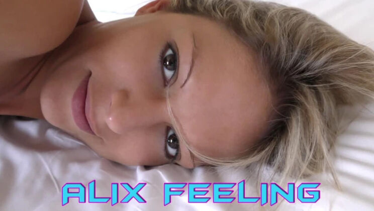 [WakeupnFuck] - Alix Feeling Takes Double Penetration in Hotel Room - Alix Feeling