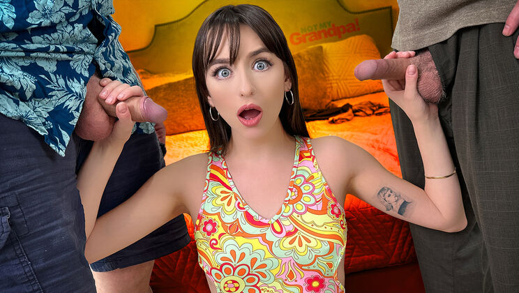 [NotMyGrandpa] - Step-Granddaughter Female Orgasm: Lana Smalls in Hot Threesome Action